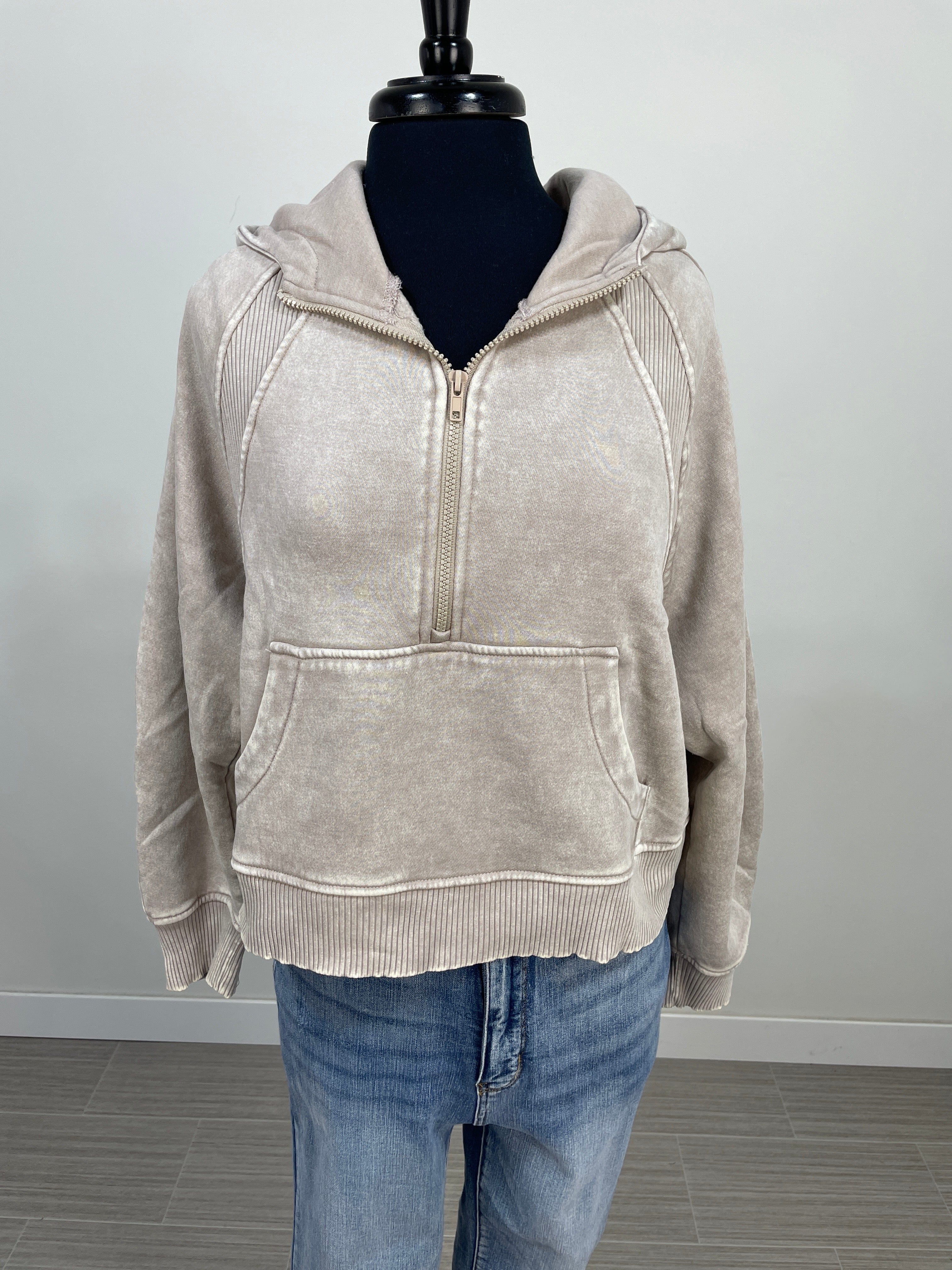 Ash Mocha Mineral Wash Hoodie