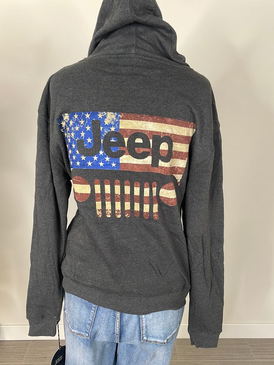 Jeep Vintage USA Charcoal Hoodie