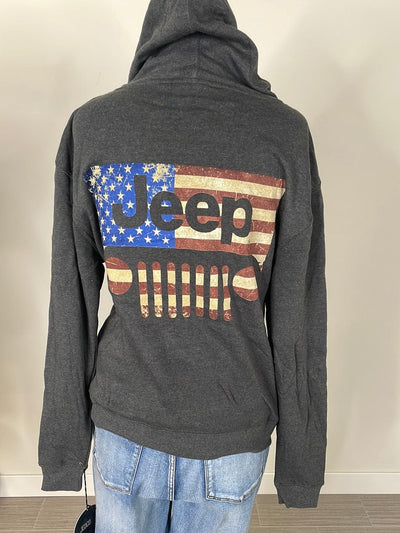 Jeep Vintage USA Charcoal Hoodie