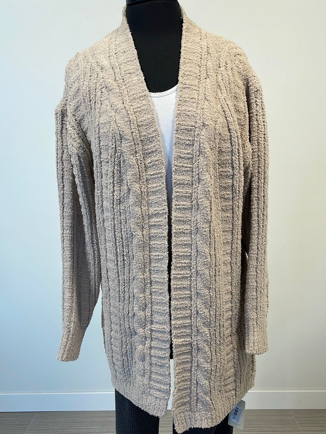 Beige Twist Knit Luxury Cardigan
