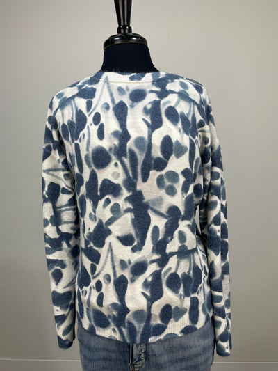 Blue Smudge Reversible Sweater