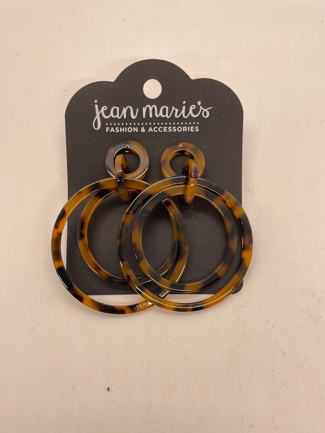 Geo Tortoise Shell Earring