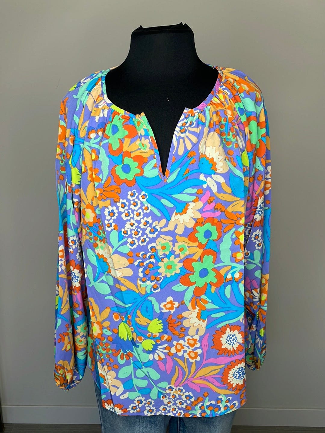 Periwinkle Multi Floral Blouse