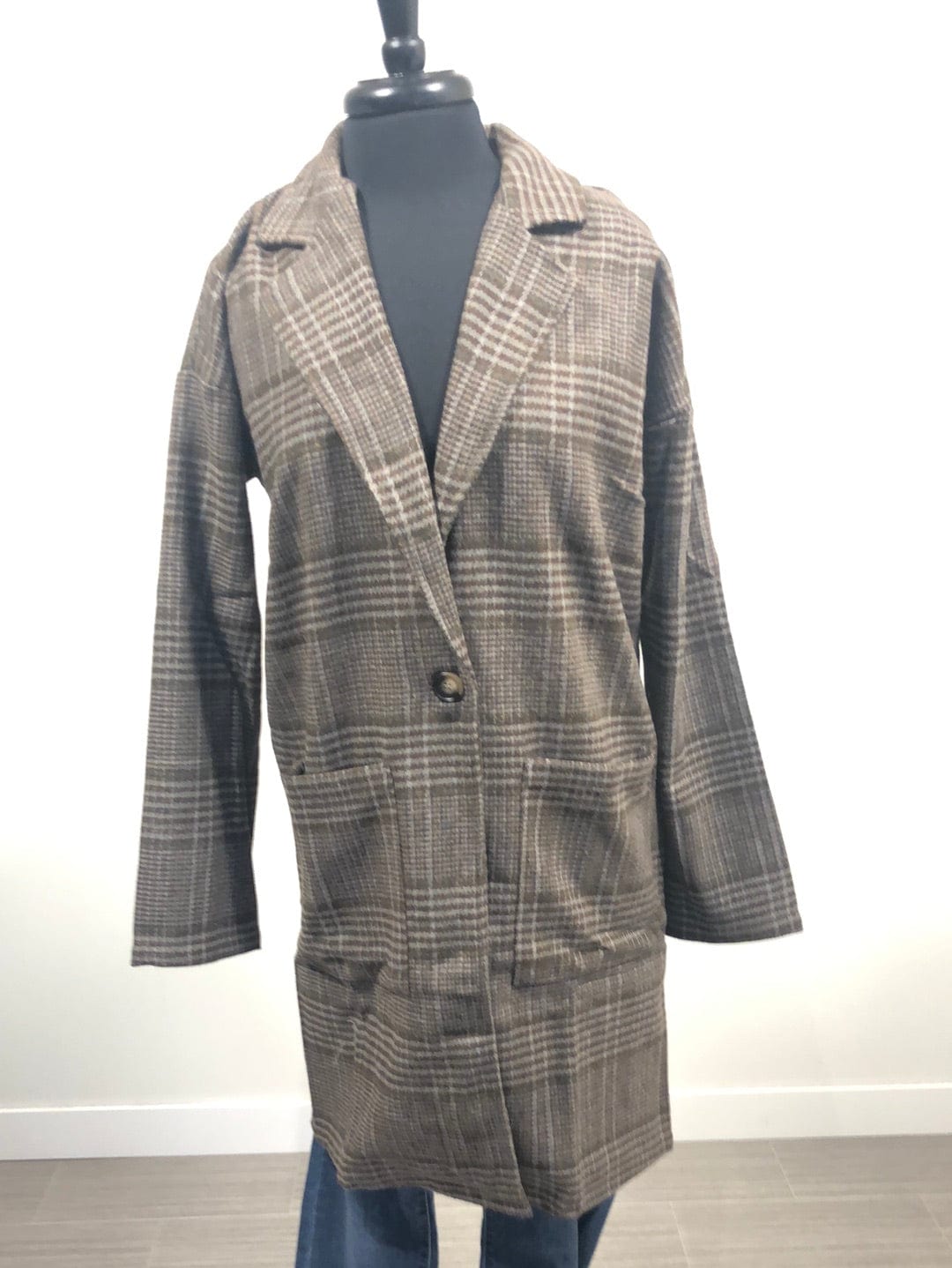 Brown Plaid Coat