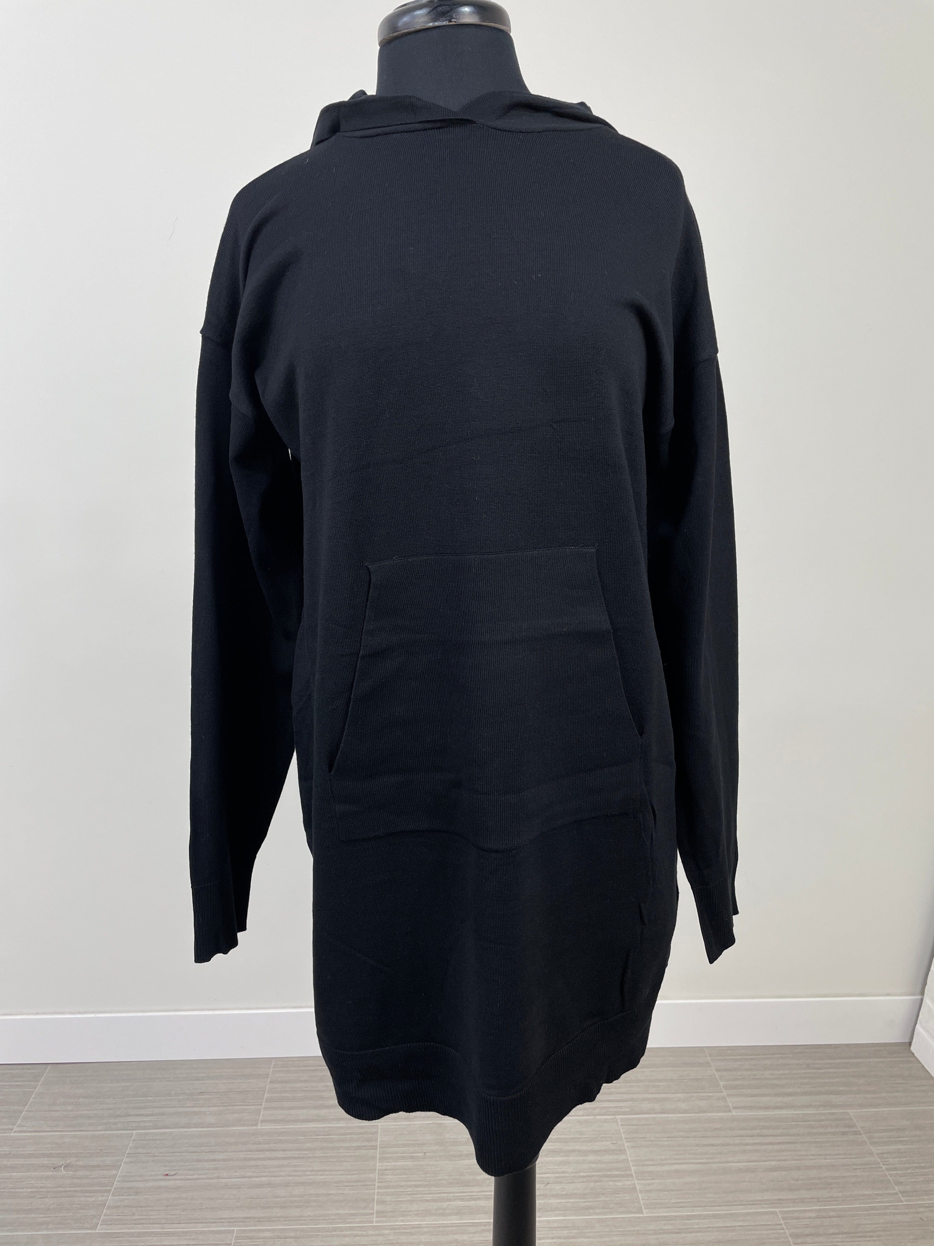 Black Hoodie Sweater Dress