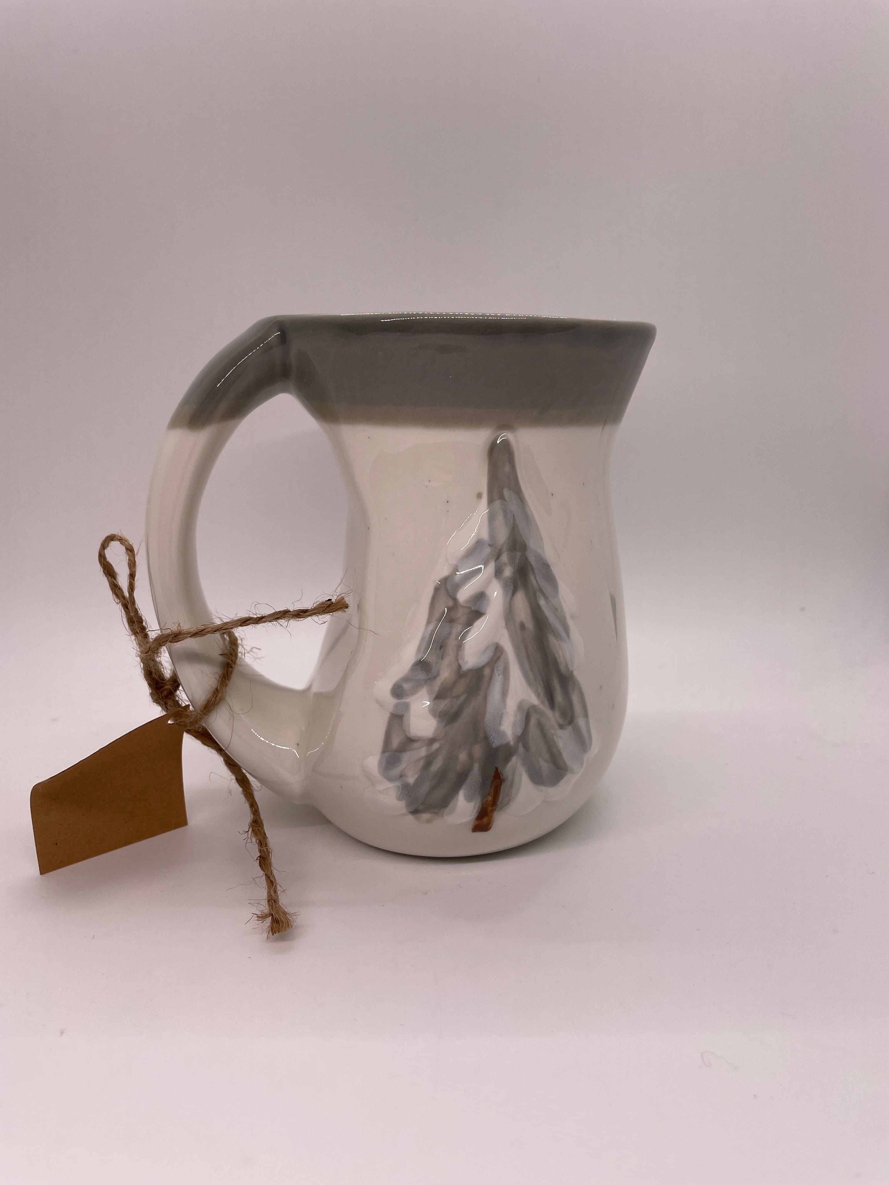 Debossed Grey Tree 16oz Mug