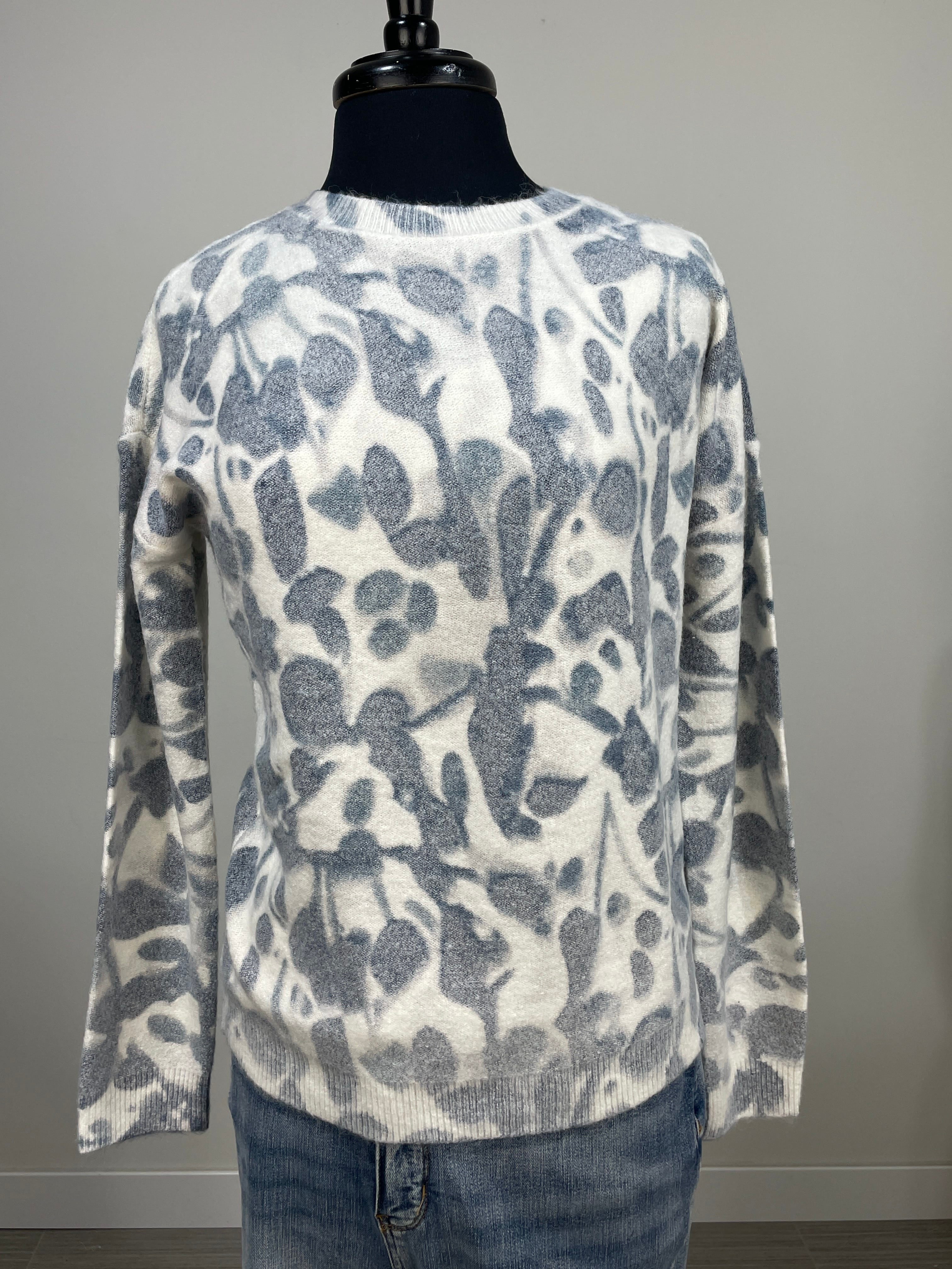 Blue Smudge Reversible Sweater
