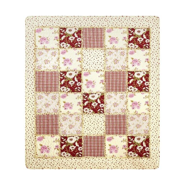 Kensington Floral Quilted Throw