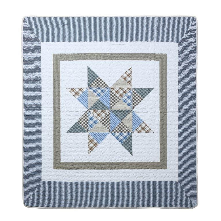 Plaid Star Quilted Throw