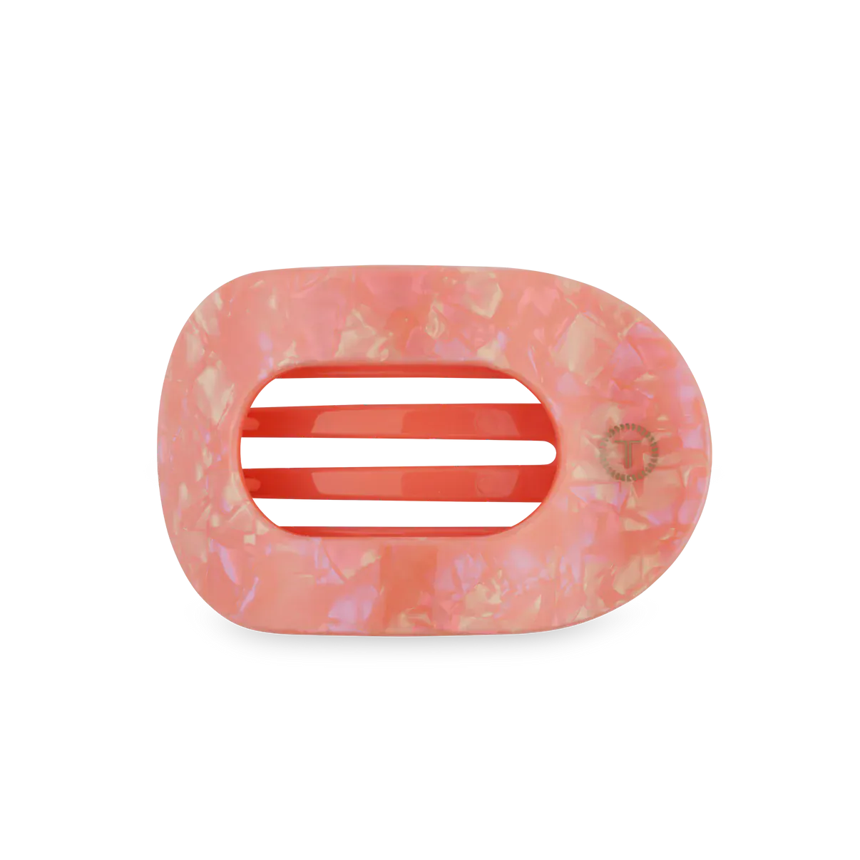 Dreamsicle Medium Flat Round Hair Clip