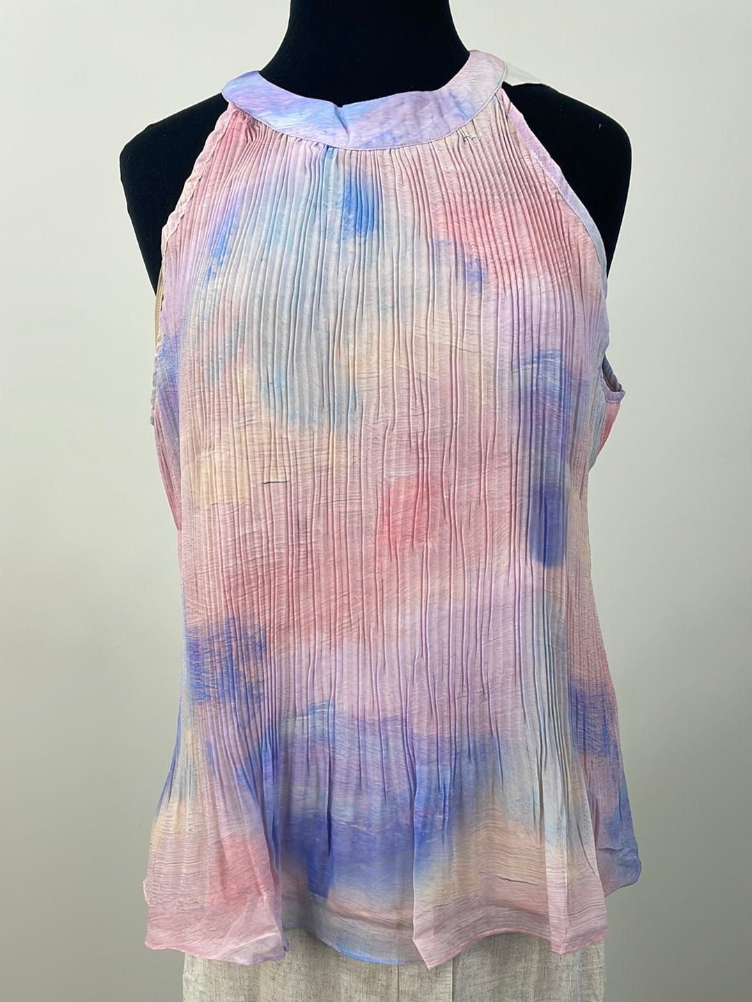 Aqua & Lavender Painting Halter Top