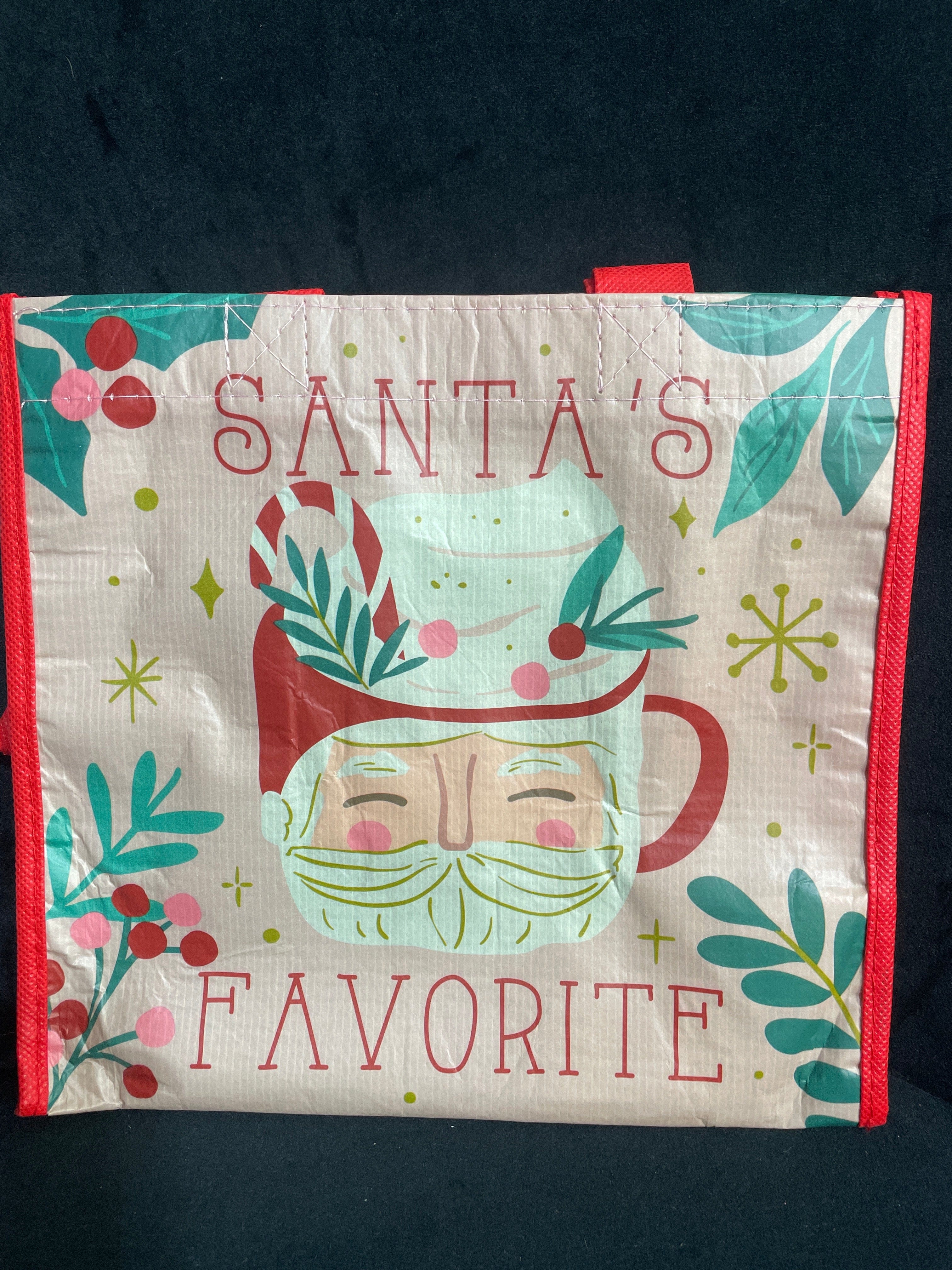 Santa Holiday Recycled Gift Bags S/3