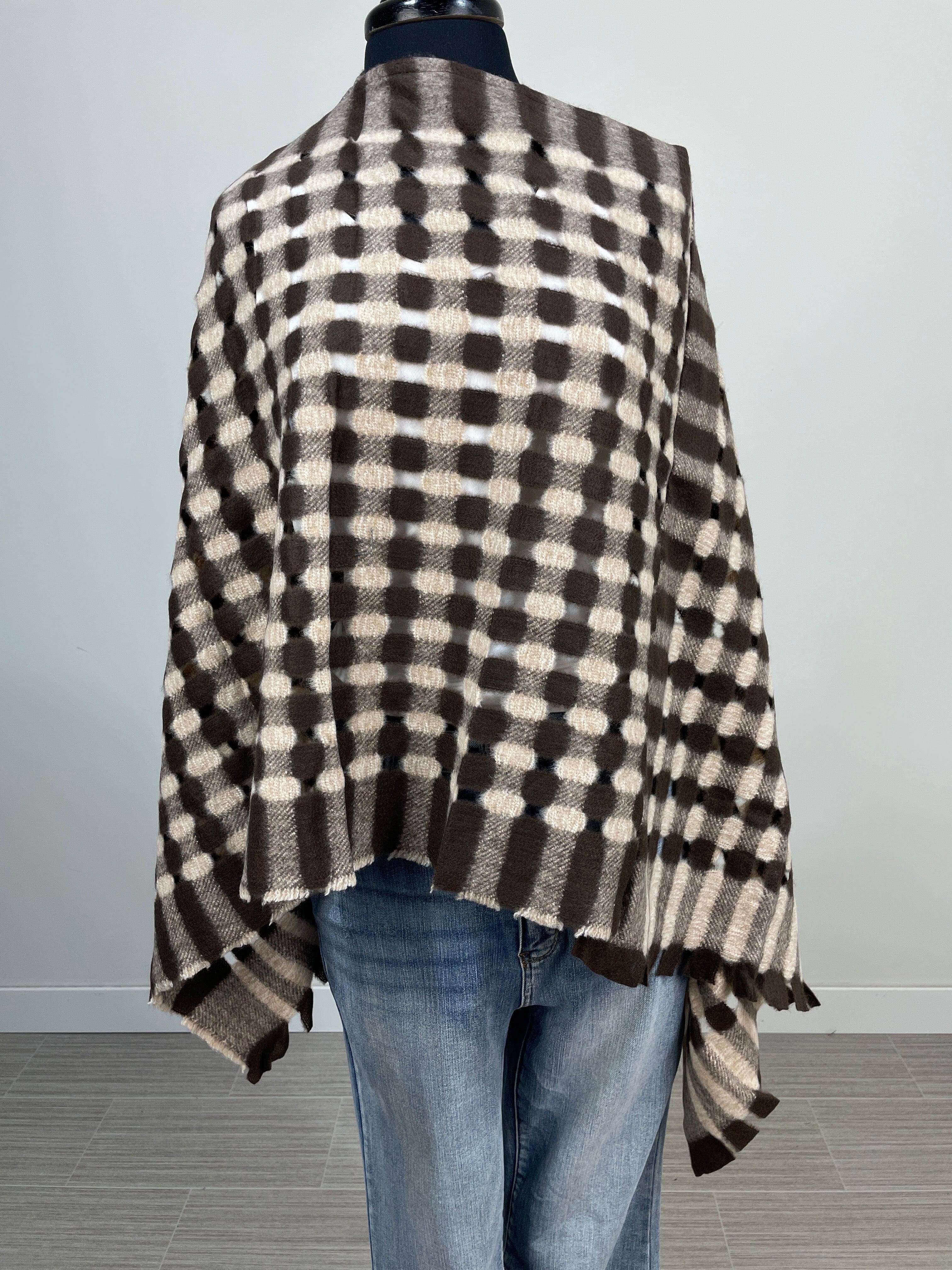 Brown Crochet Pattern Poncho