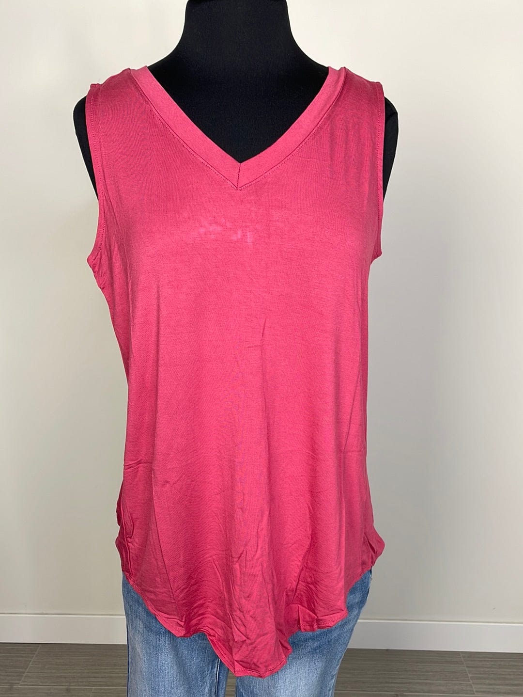 Rose Luxe V-neck Sleeveless Top