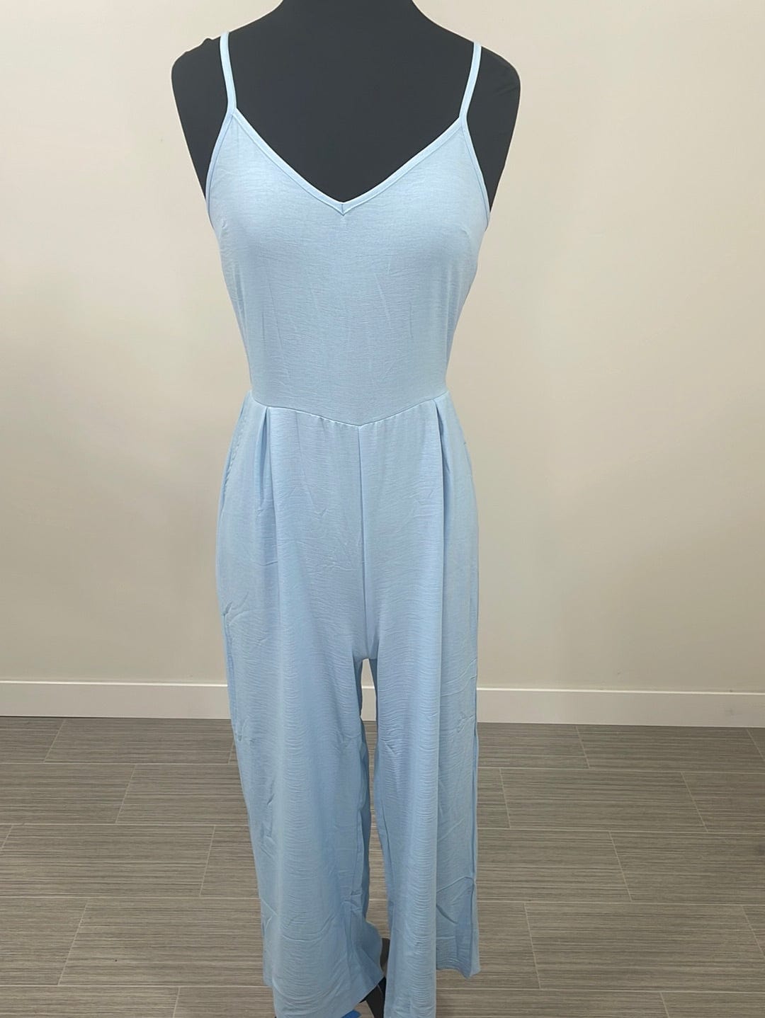 Blue Sleek Strappy Jumpsuit