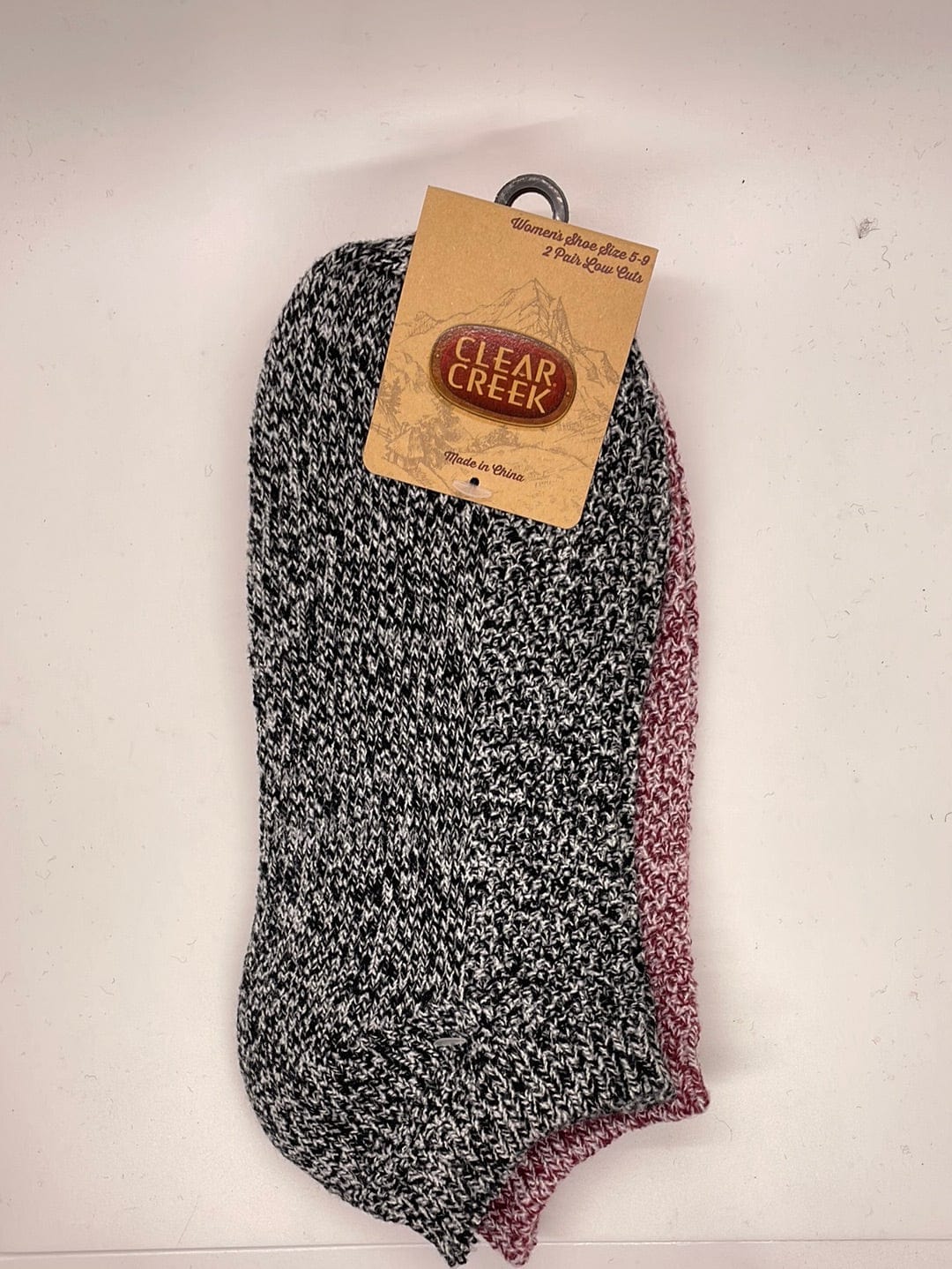CC Black & Red Women's 2pk Marled Ankle Socks