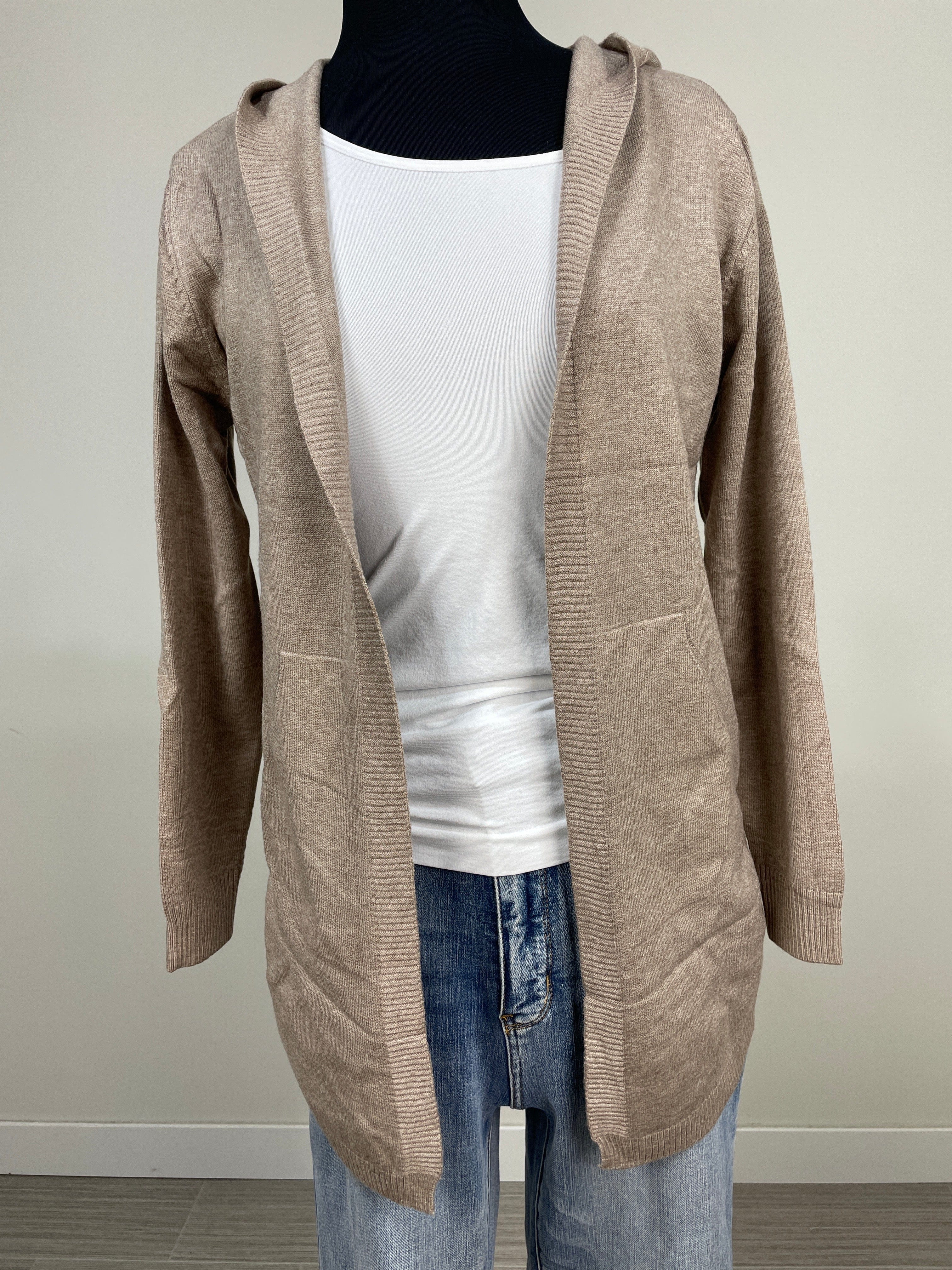 Mocha Hooded Cardigan