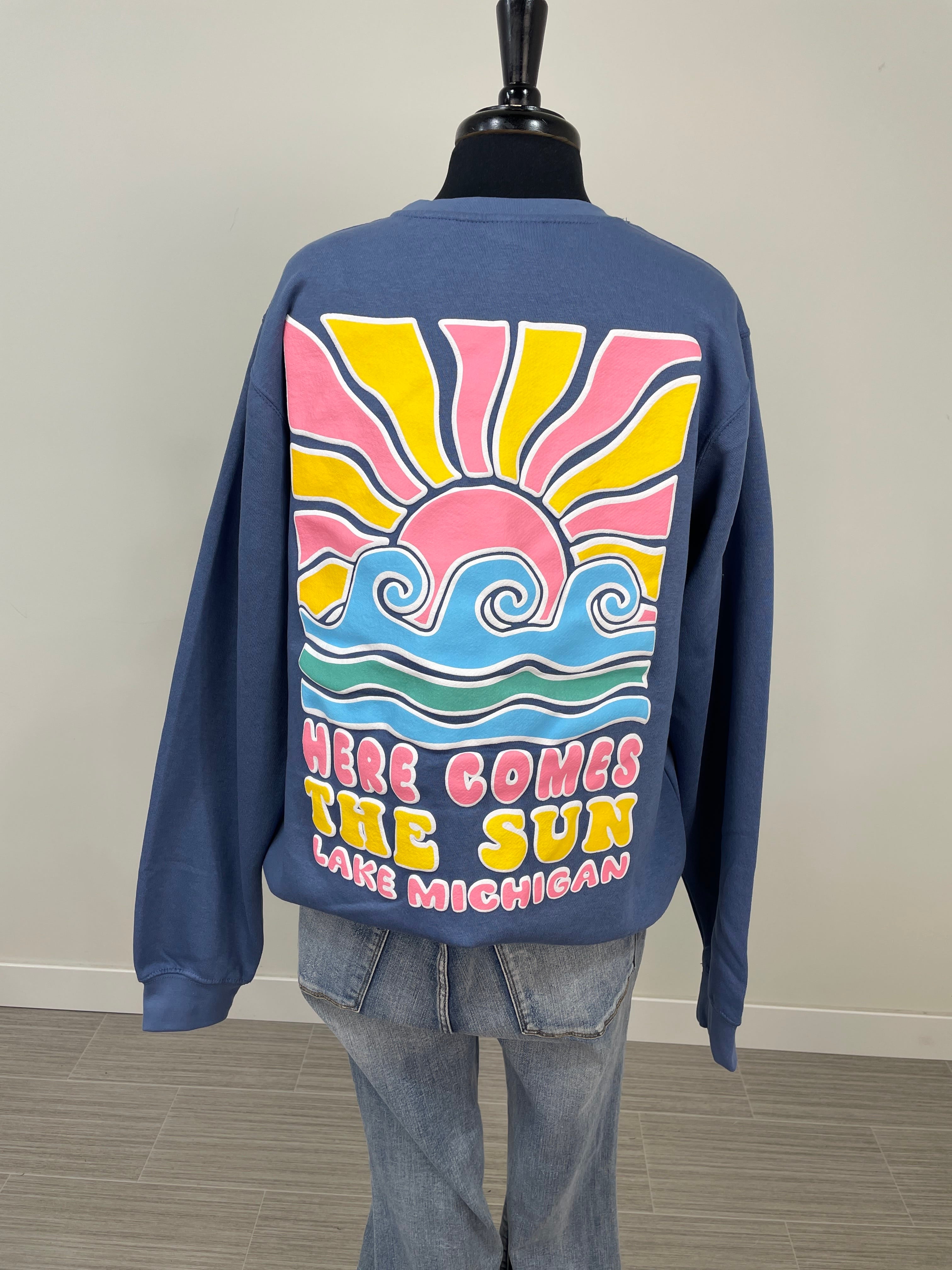 Denim Here Comes The Sun Crew Sweatshirt