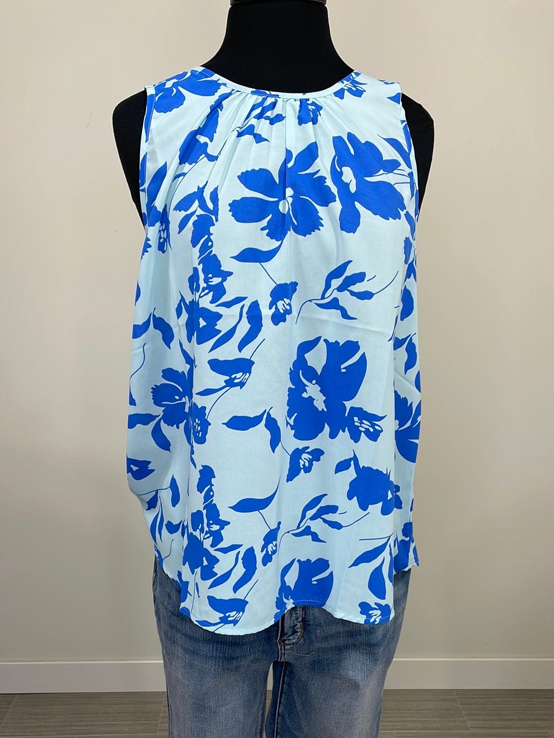 Blue Floral Tank
