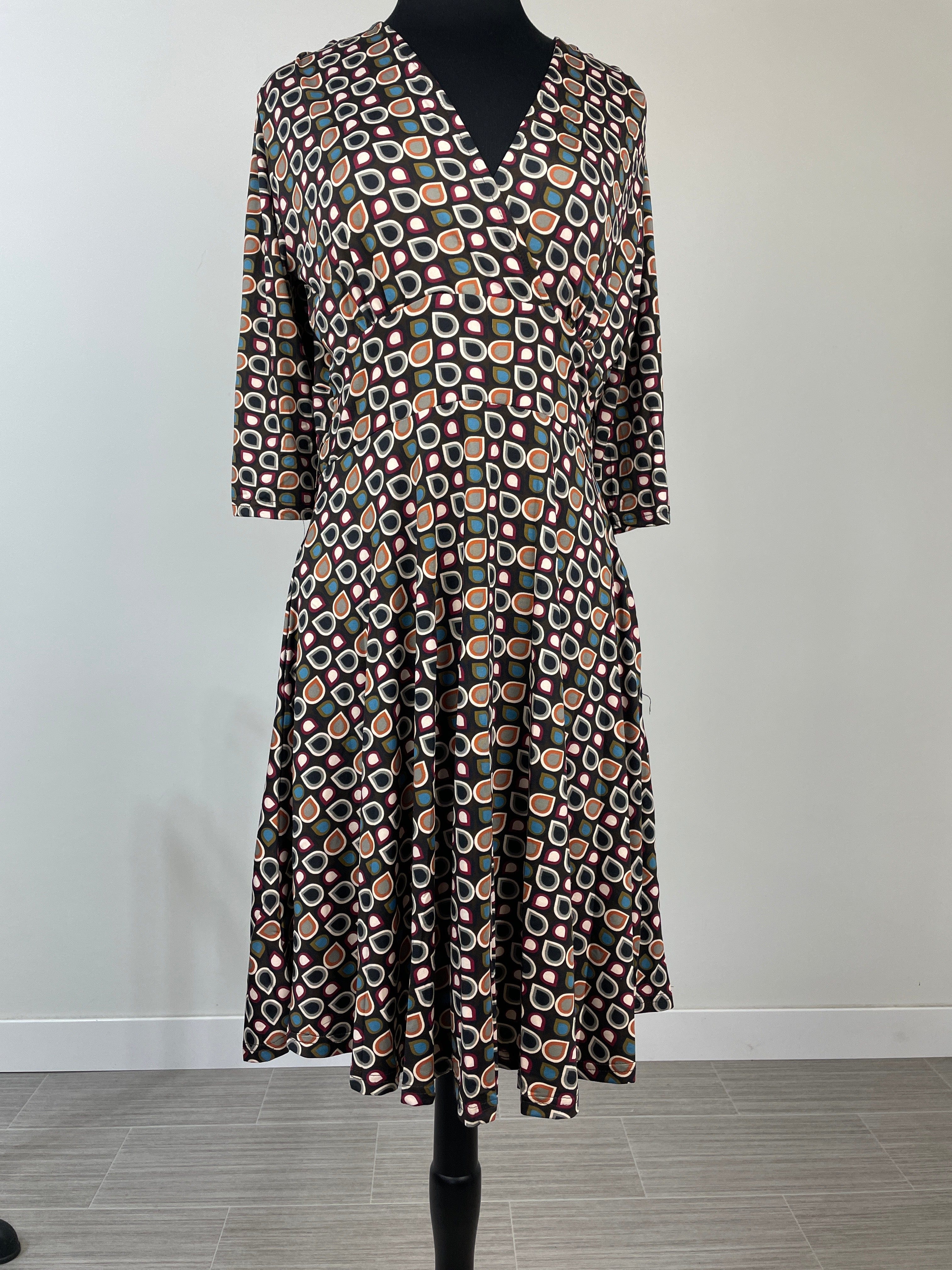 Black Multi Print Mini Dress