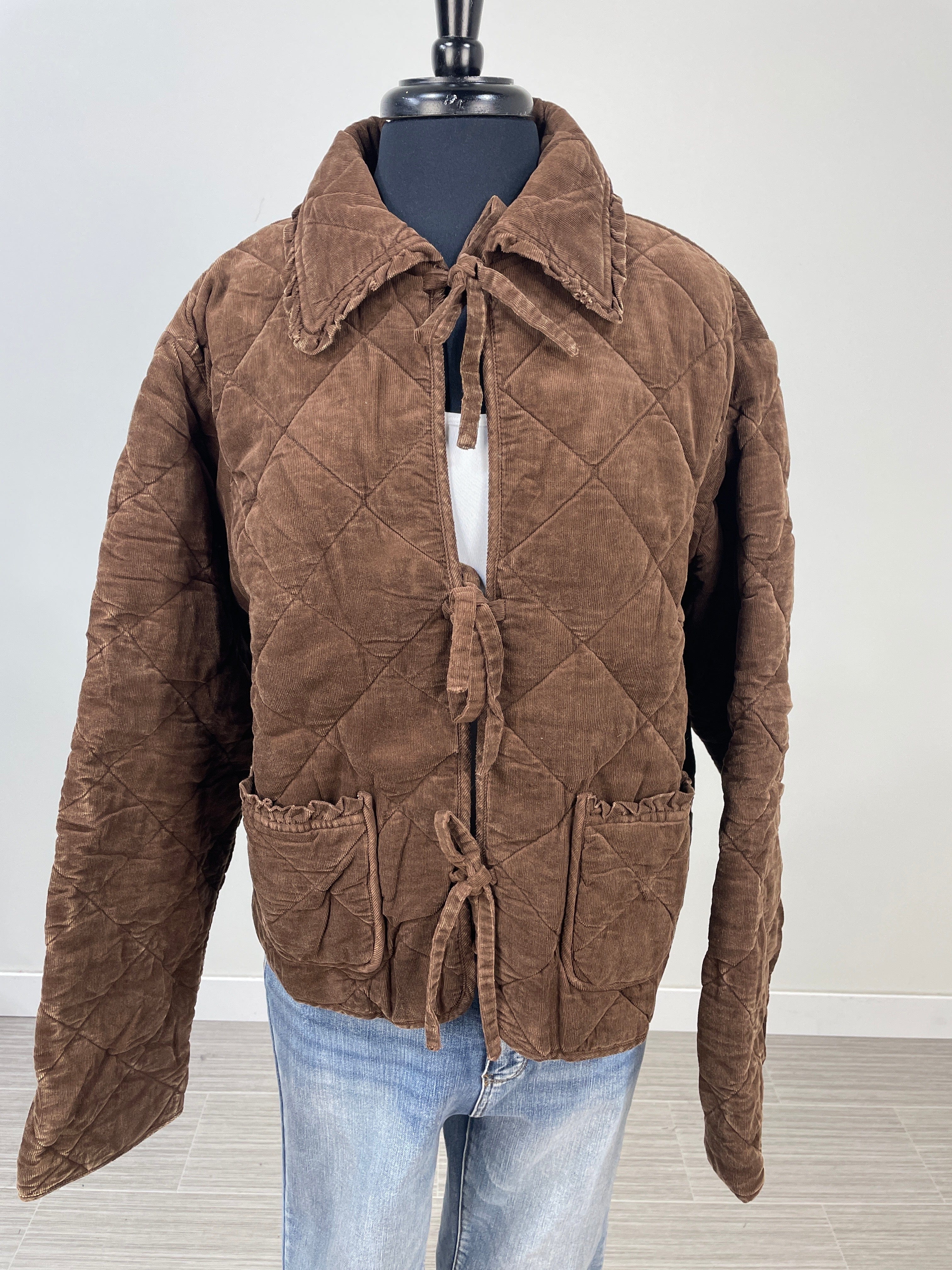 Chestnut Corduroy Tie Jacket