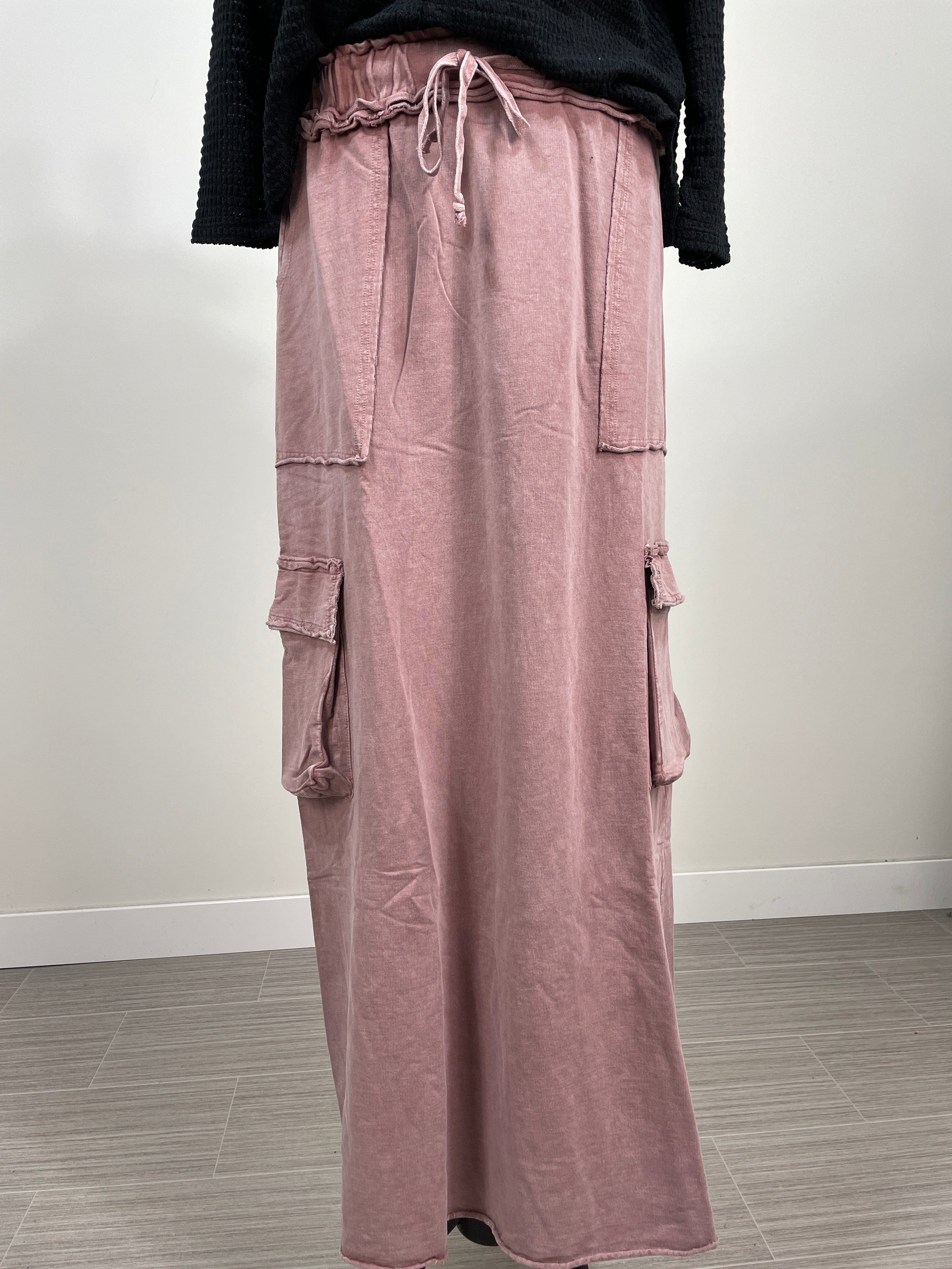 Mauve Mineral Washed Skirt
