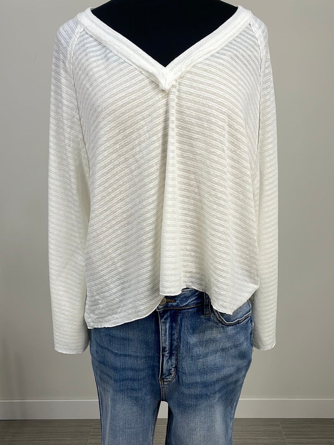 Ivory Longsleeve Cropped Top