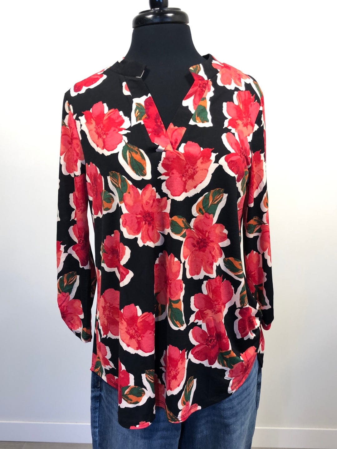 Rosy Red Floral Lizzy Top