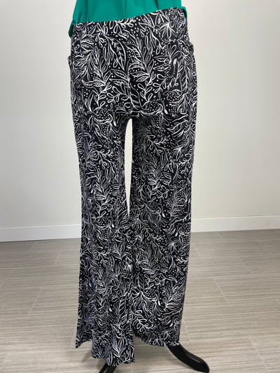 Black & White Mercedes Wide Leg Pant