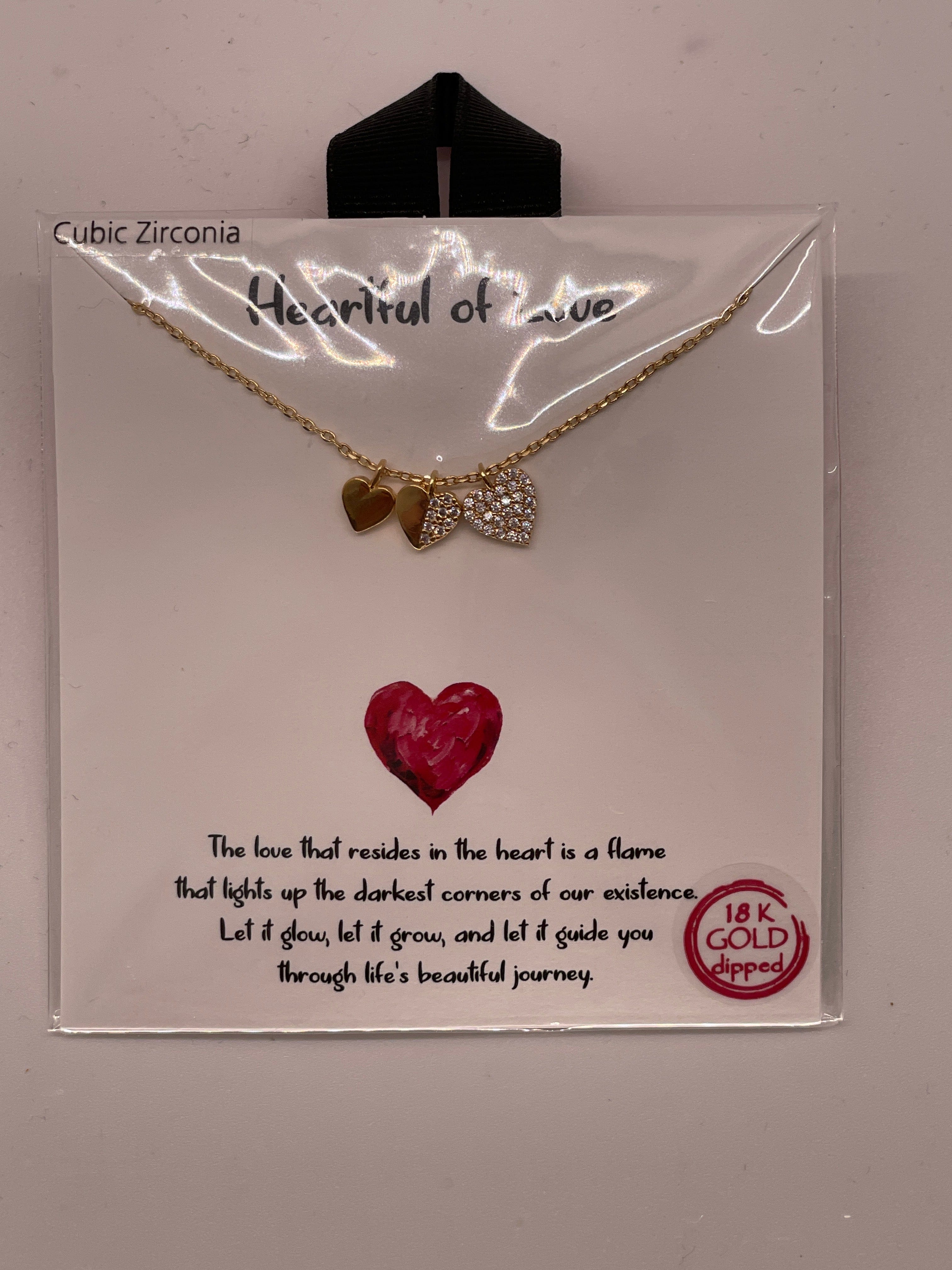 Heartful of Love Necklace - Gold