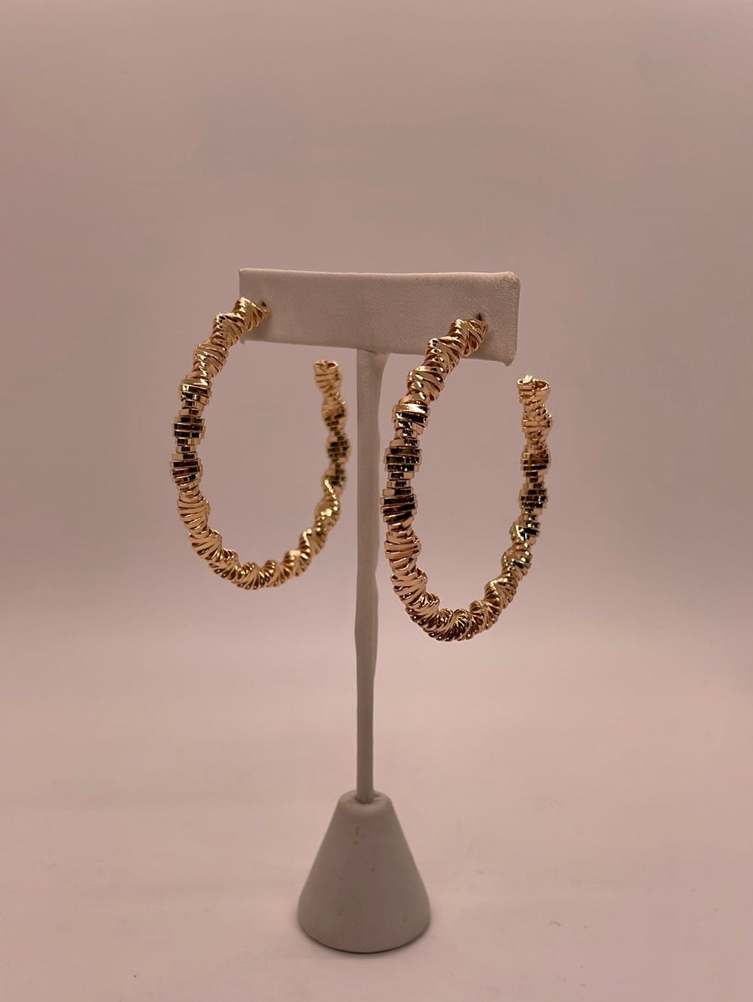 Gold Twisted Hoop Earring