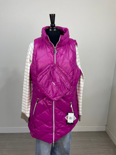 Goose Down Hot Pink Anorak Vest