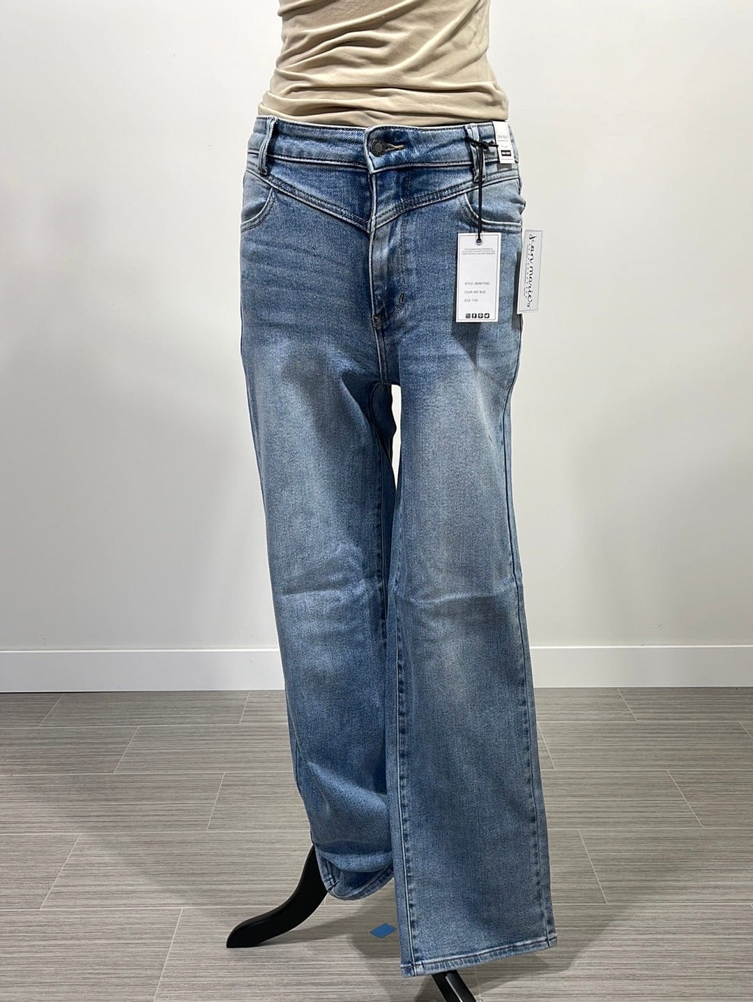 High Waist Front Yoke Retro Wide