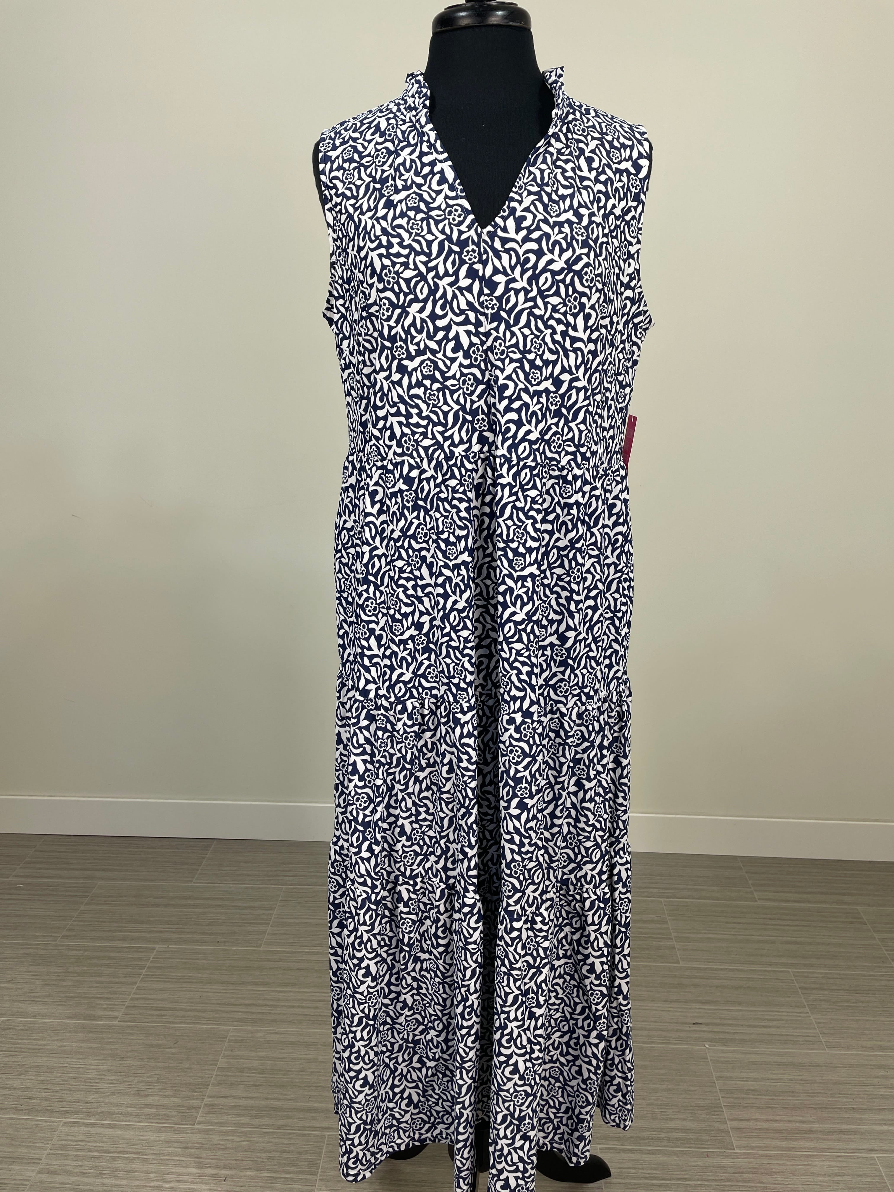 Navy Daisy Sophia Tiered Maxi Dress