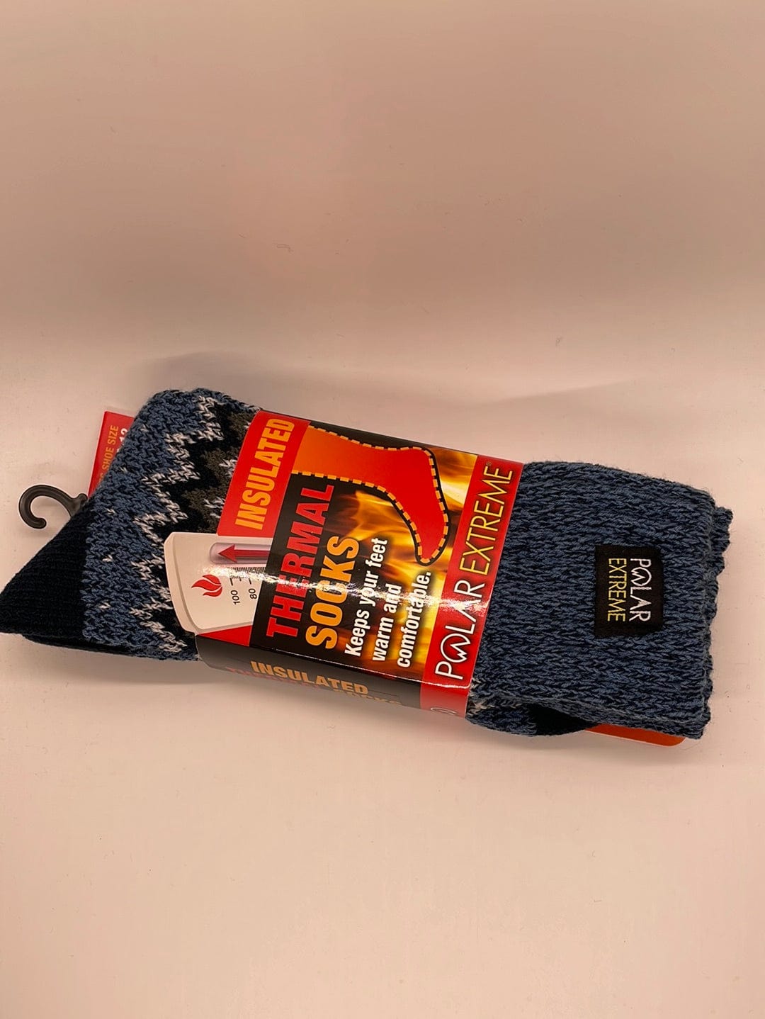 Polar Extreme Heat Men's Blue Snowflake Sock
