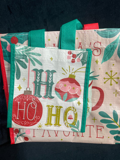 Santa Holiday Recycled Gift Bags S/3