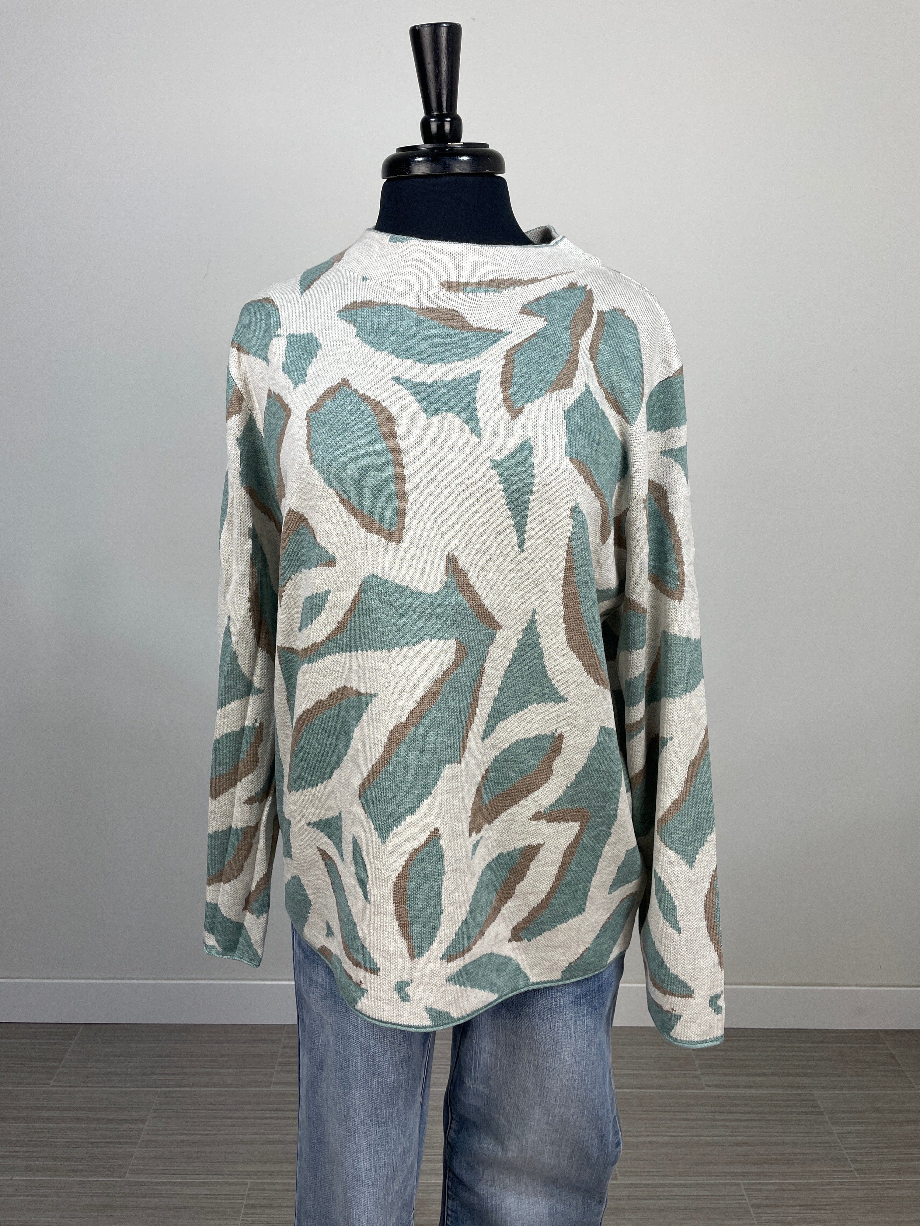 Taupe & Heathered Green Pullover