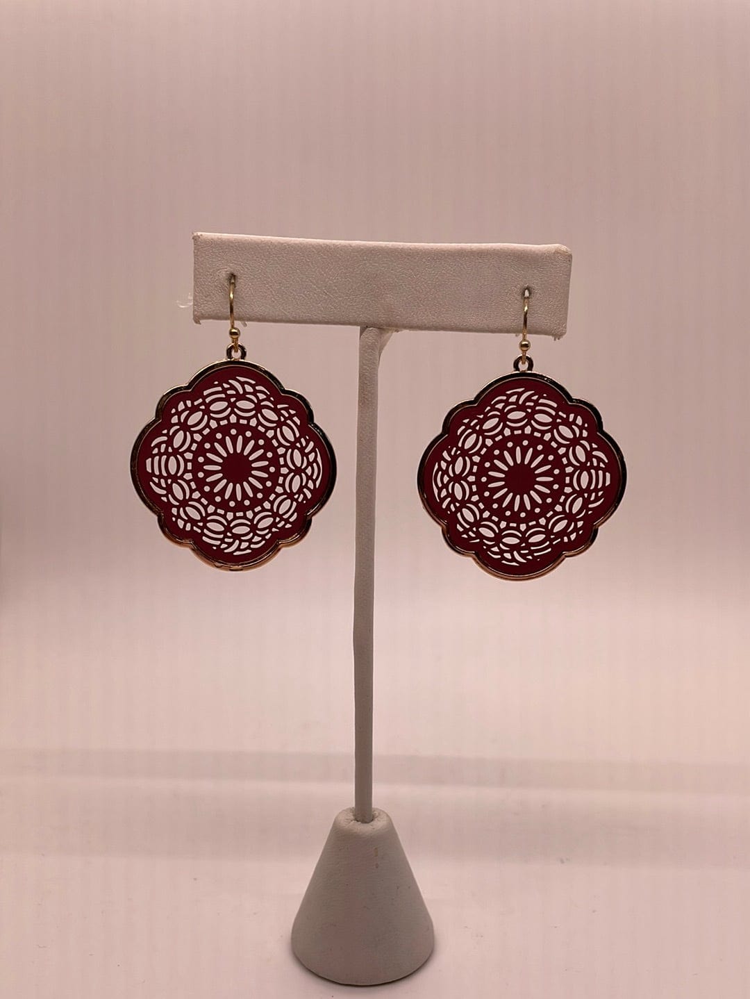 Burgundy Featherweight Earring