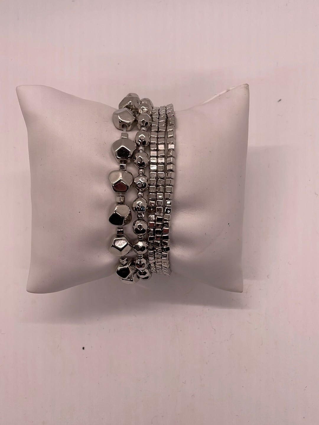 Silver Mixed 5 Strand Bracelet