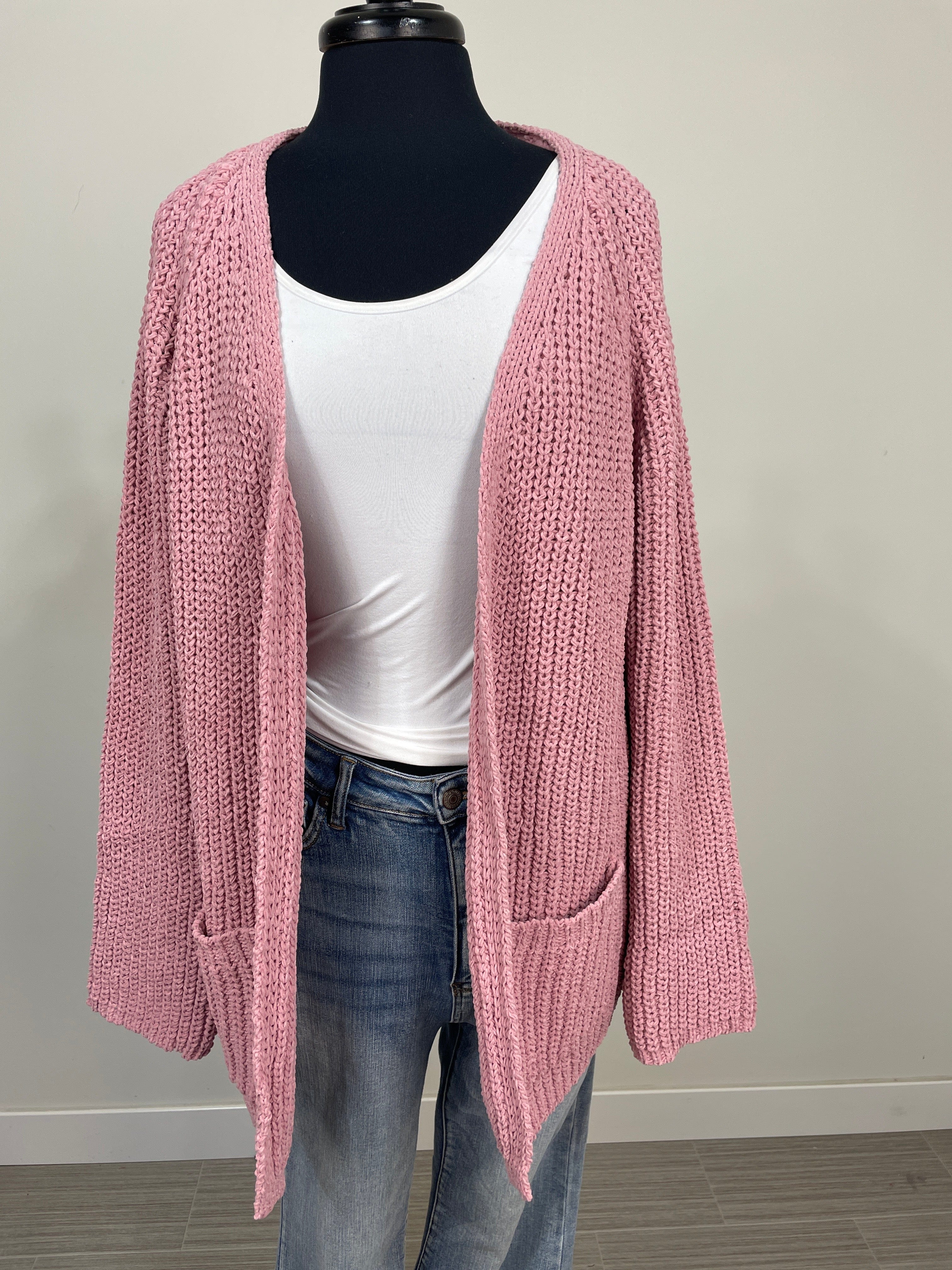 Rose Chenille Relaxed Fit Cardigan
