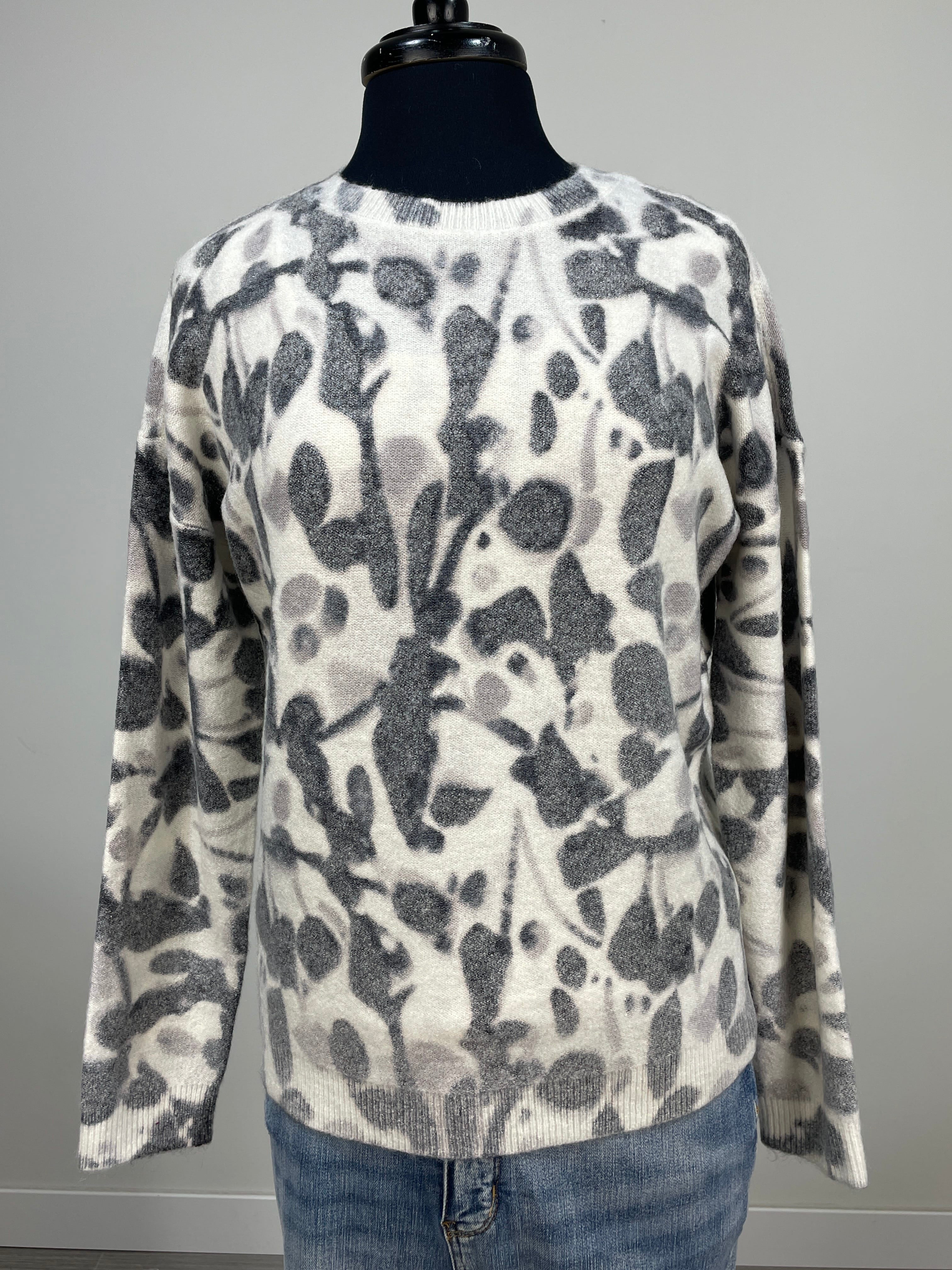Black Smudge Reversible Sweater