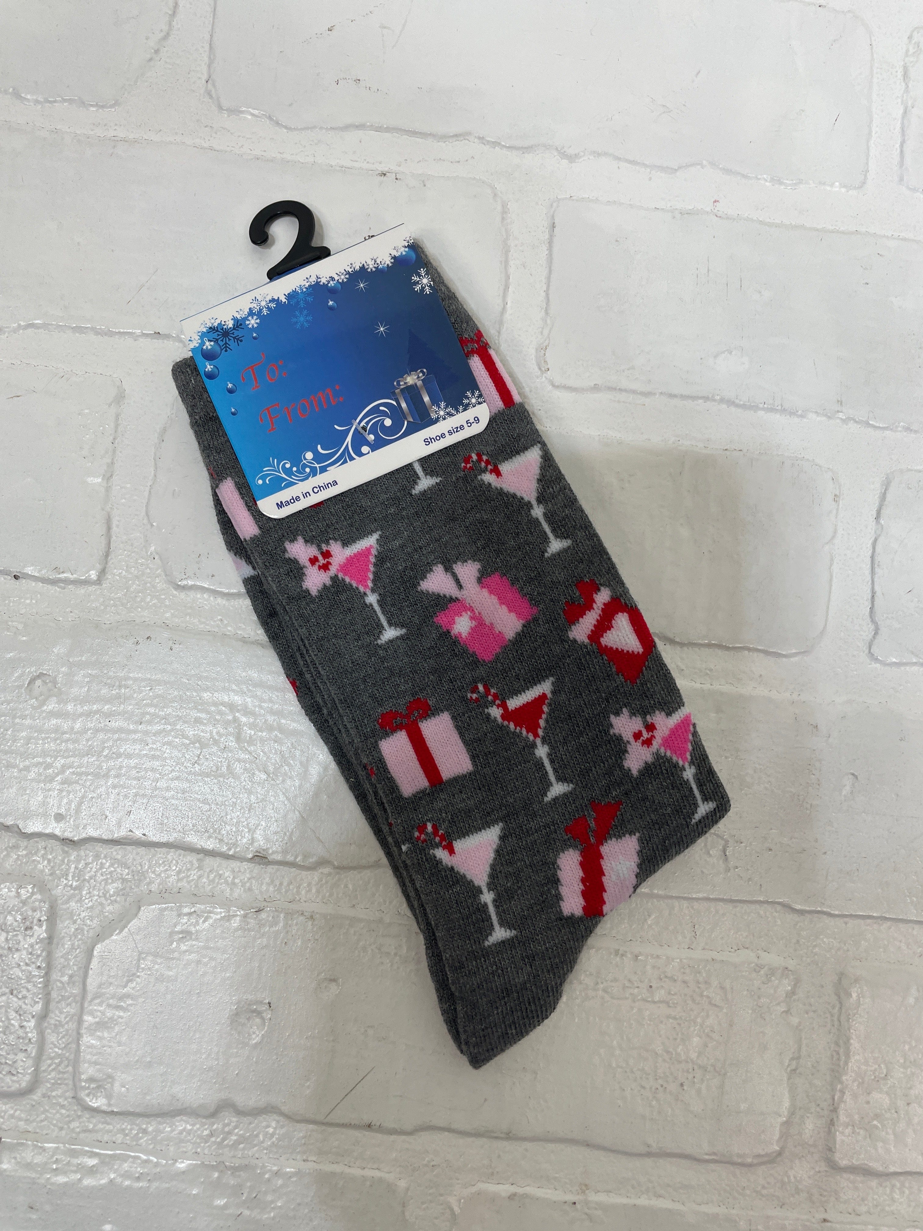Grey Gifts & Drinks Socks