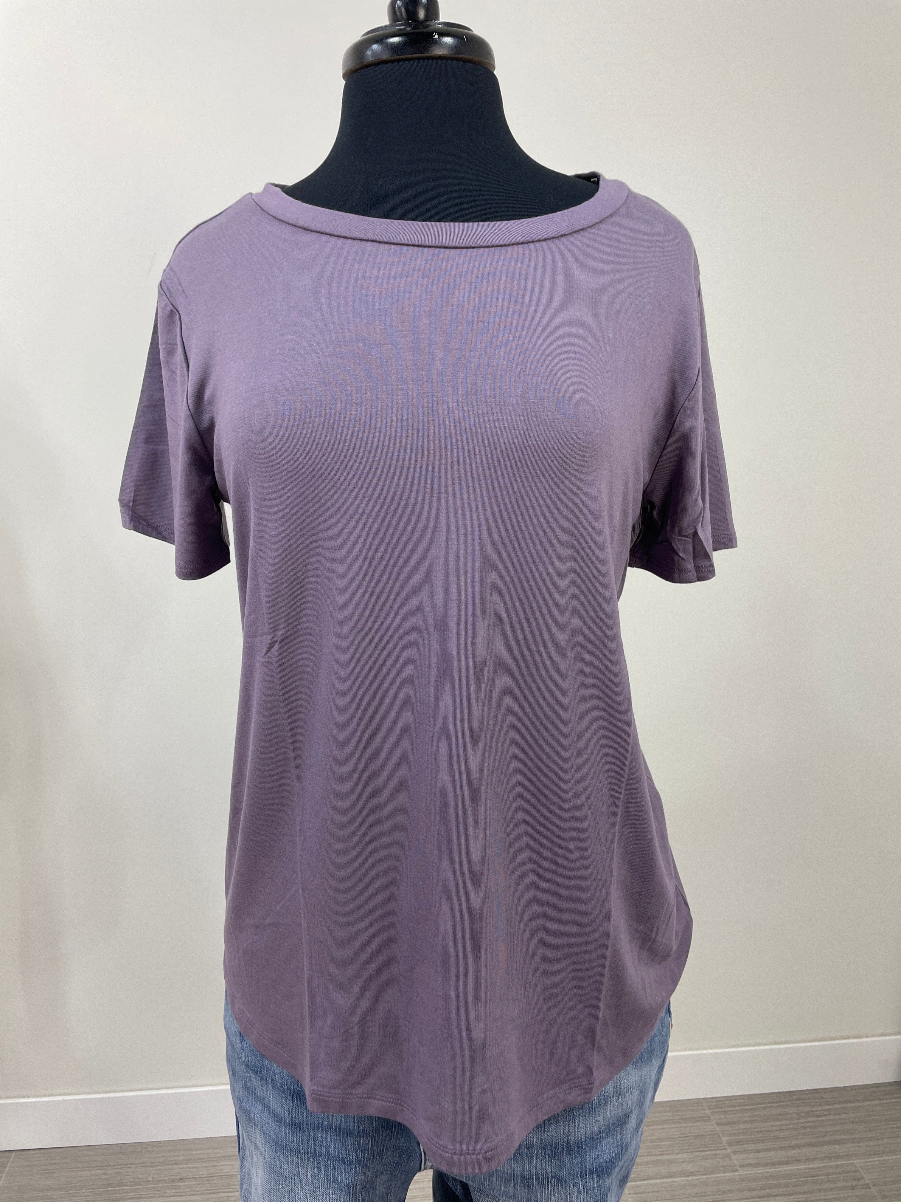 Dusty Purple Basic Jersey Top