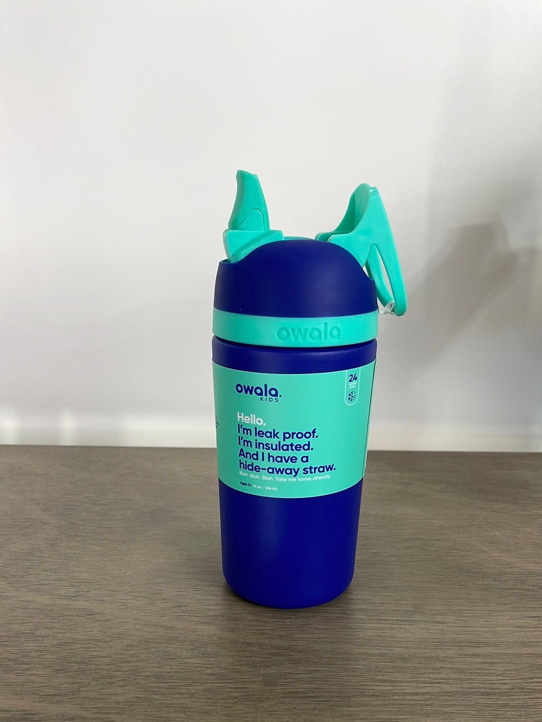 Blue Owala Kids' Stainless Steel Flip 14oz