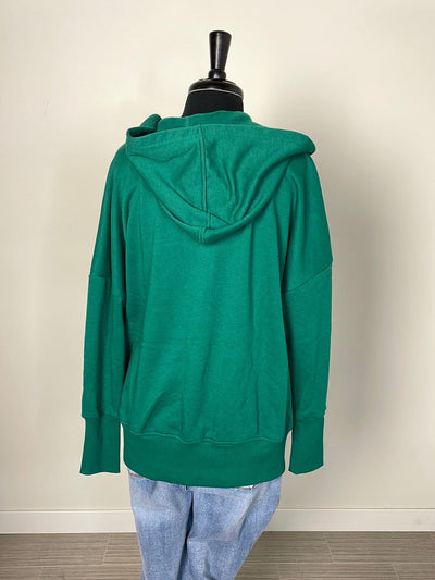 Forest Half Button Hooded Pullover
