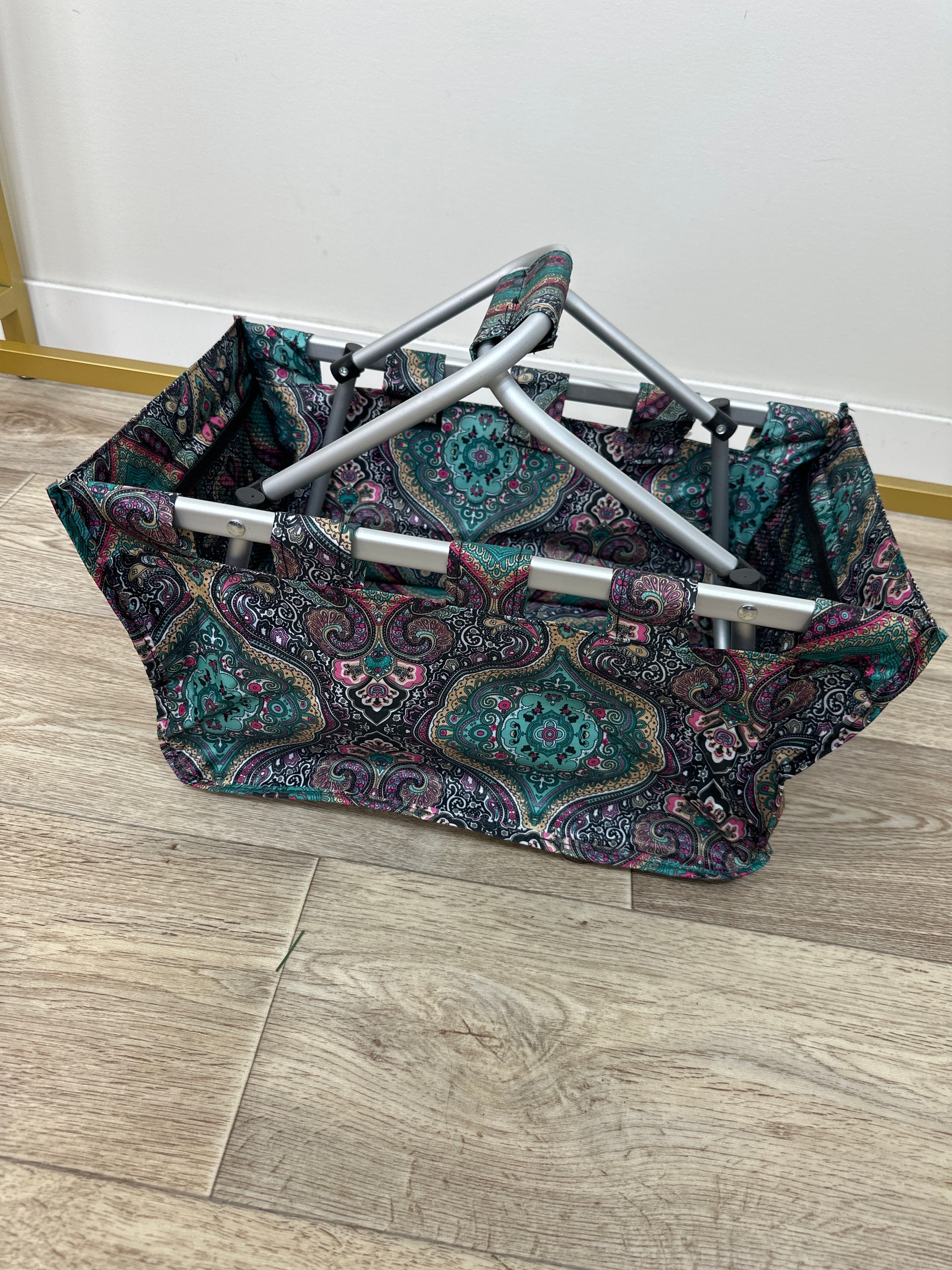 Teal Paisley Market Tote