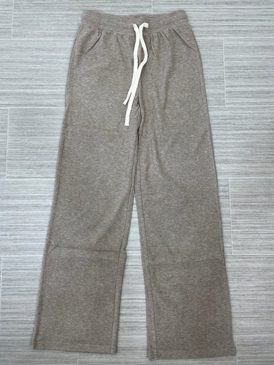 Mushroom Ribbed Knit Pant