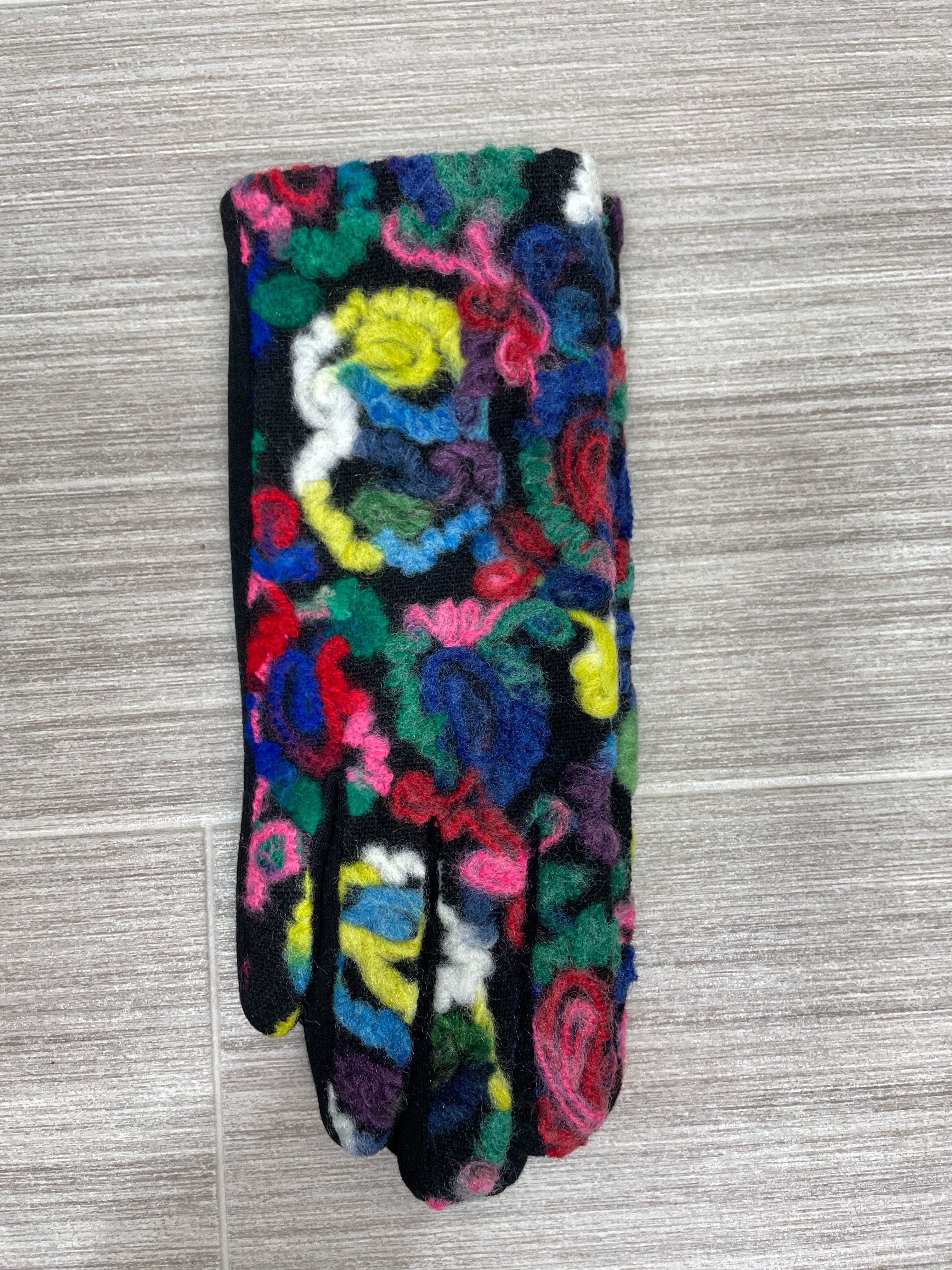 Pink Multi Swirl Yarn Glove