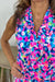 Colorful Designed Avery Ruffle Neck Dress