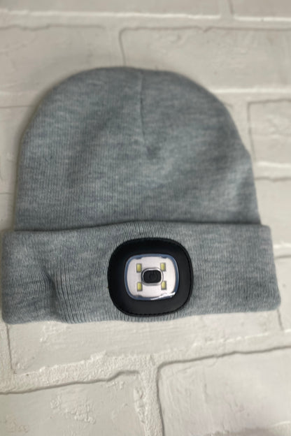 Blue LED Light Up Beanie Hat